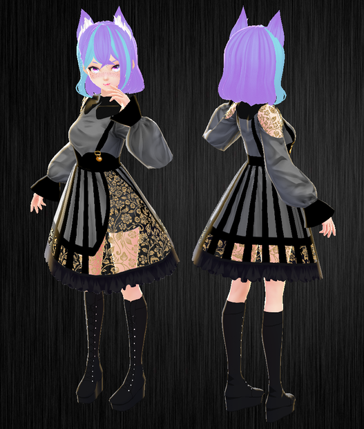 Black - Gold Dress