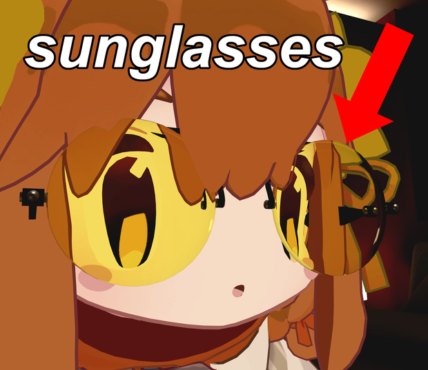 【VRchat想定】 Punk Sunglasses　メガネ　眼鏡　サングラス