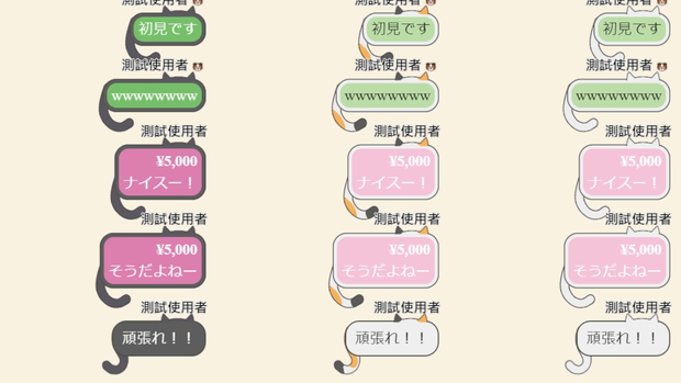 【わんコメ用テンプレート】三種類の猫｜OneComme Template