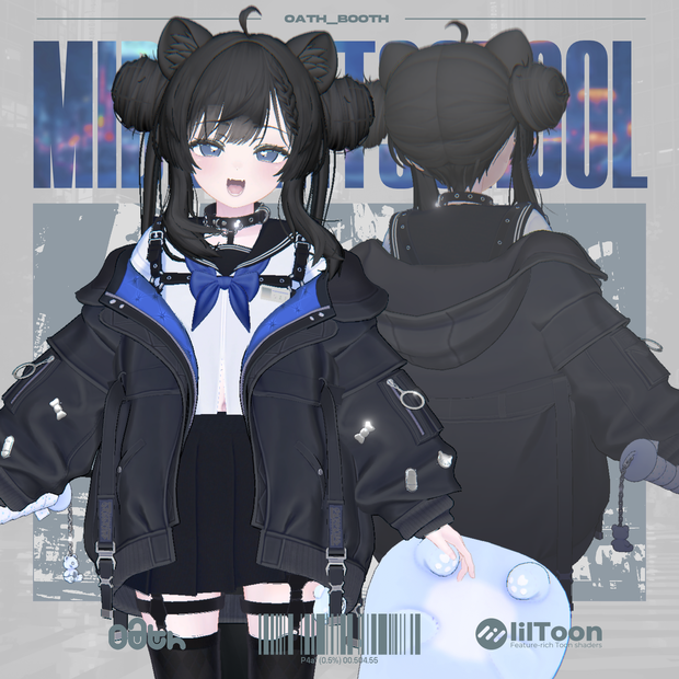 【複数アバター対応 3D衣装】ミッドナイトスクール / MIDNIGHT SCHOOL