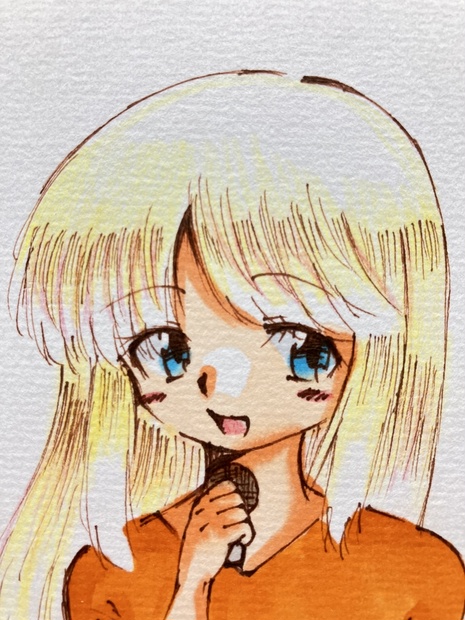 手描きイラスト オリジナル 原画【秋祭り】