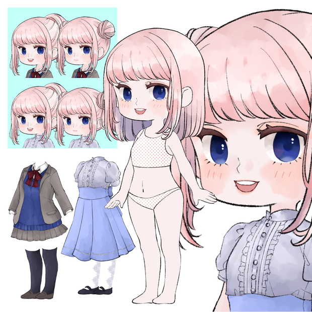 　無料版有立ち絵素材￤SDキャラ