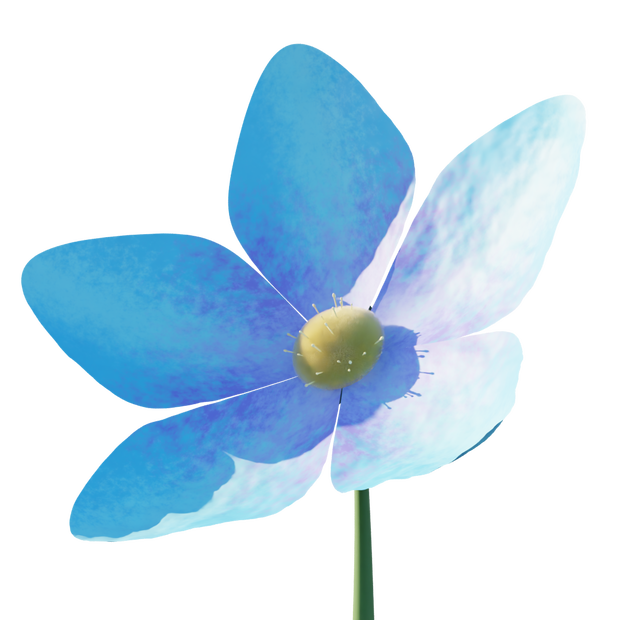 Blue Flower (.fbx)
