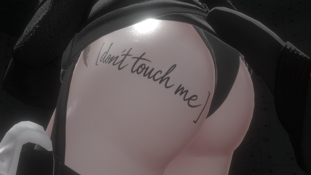『don't touch me』タトゥー用　デカール　tatoo