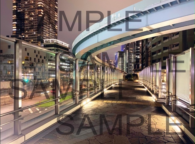 イラスト背景素材 東京 都会の夜景