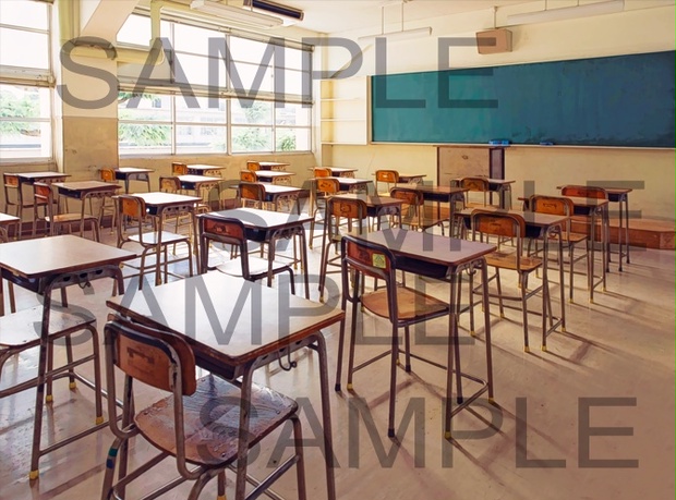 イラスト背景素材 学校 教室02