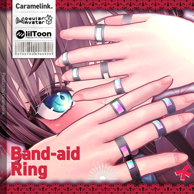 Band-aid Ring ＆ Sick Kawaii Earring【8アバターセミ対応済み】