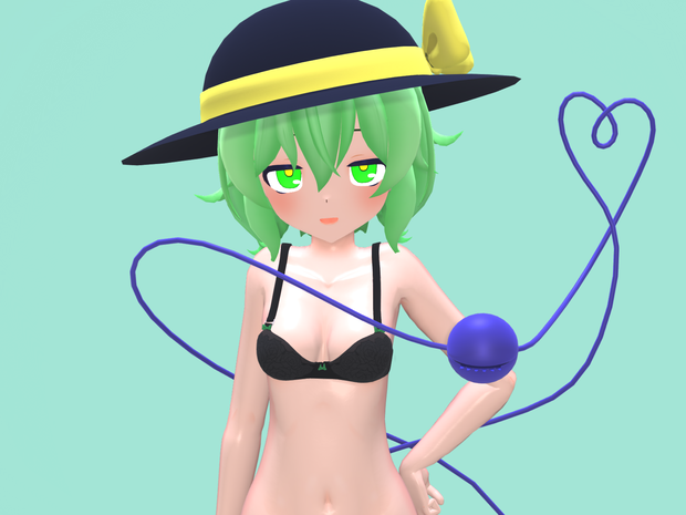 【MMD向け3Dモデル】古明地 こいし (有料版)