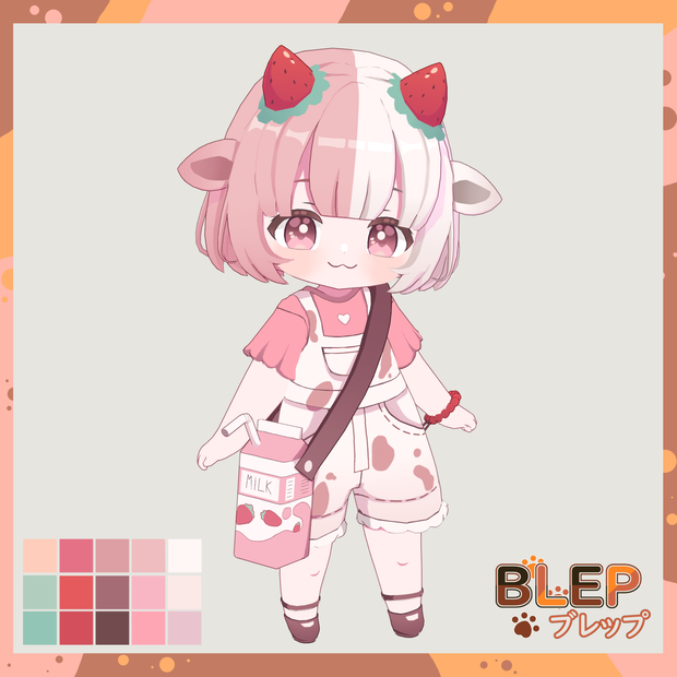 Moe 🐮🍓 | Blep35 Studio【オリジナルVRMモデル / VTuber・配信向け】