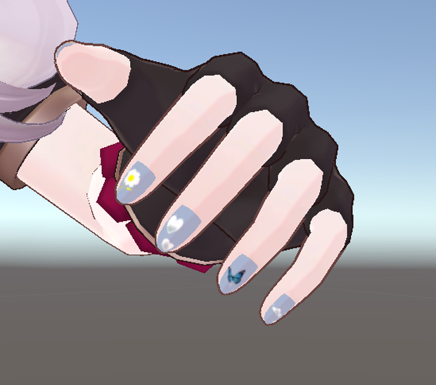 Blue Color Nails (VRC)