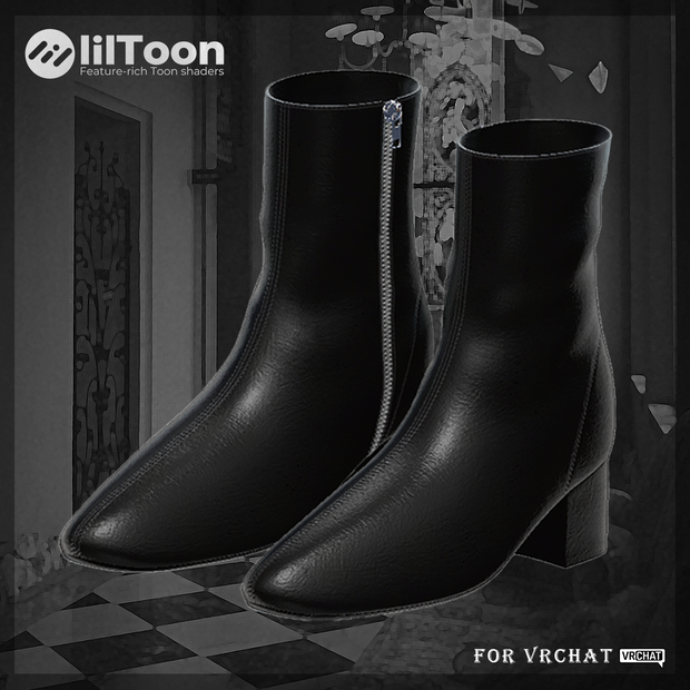 【全品半額中】🖤Noir Square Boots🖤【15アバター対応】 