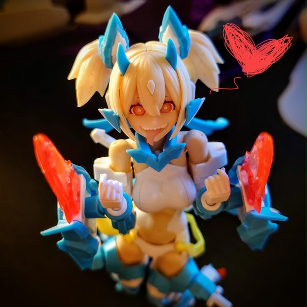 メガミデバイス 朱羅専用 フェイスパーツ 狂気顔(舌を出す) 二