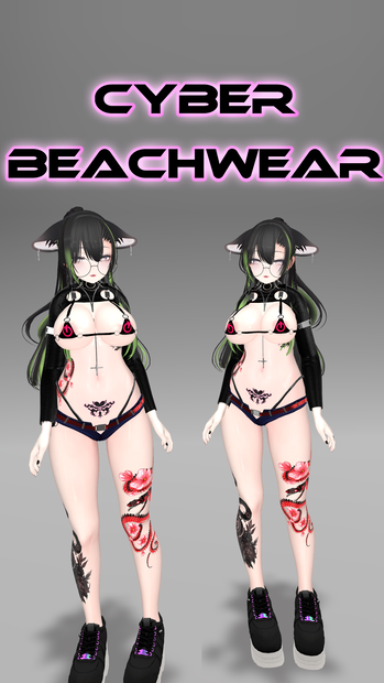 【桔梗】💜Cyber Beachwear💜