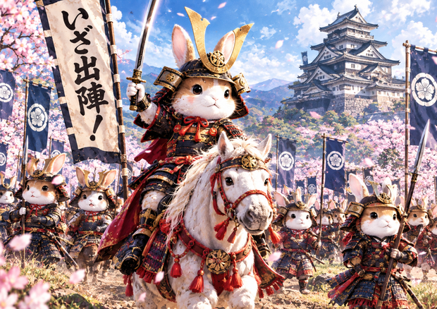 デジタルペーパー　「戦国うさぎ」