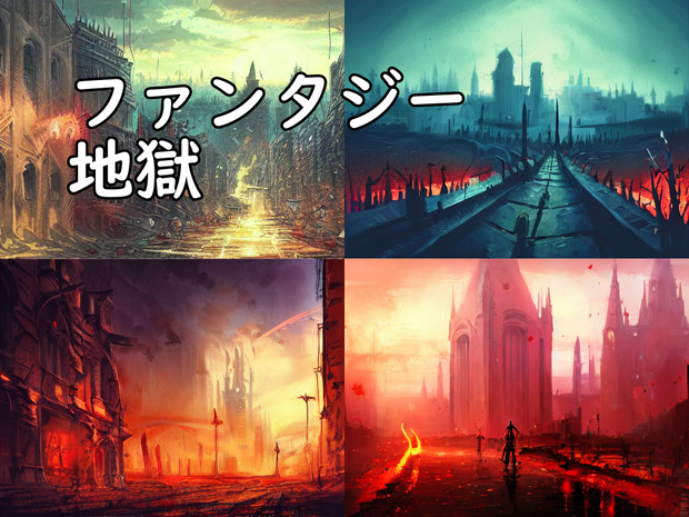 イラスト素材／背景素材　ファンタジー地獄