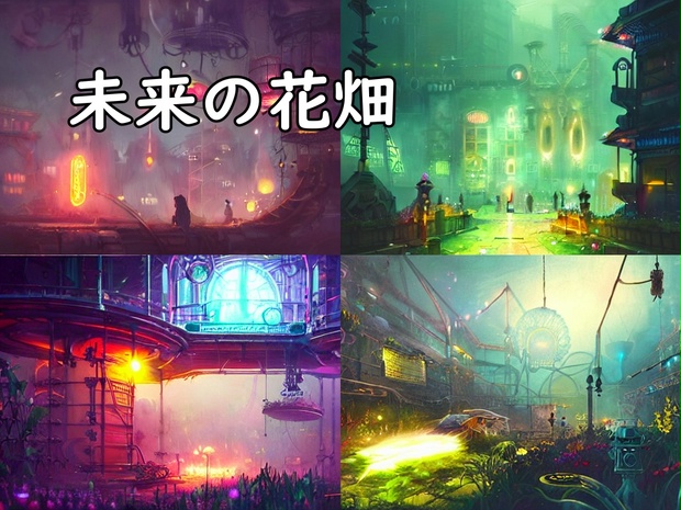 イラスト素材 背景素材 未来の花畑 Fantasycarnival ファンタジーカーニバル Booth