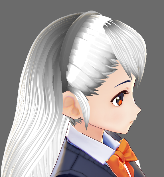 [VROID] White clone's hair preset with bone TOG character