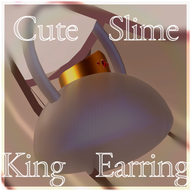 【MA対応】ギミック付き｜　　かわいい王様のスライム！　スライムイヤリング！　Cute Slime King Earring 