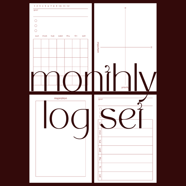 monthly log set｜マンスリーログセット