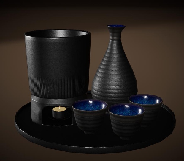 [無料]VRC向け3Dモデル「酒セット」