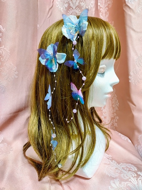 独特な店 月うさぎの紫陽花ヘアクリップ アクセサリー