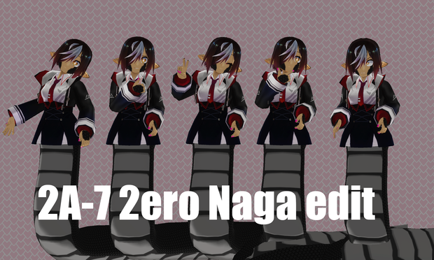 VR用3Dモデル 2A-7 2ero Naga edit (now with PhysBones)
