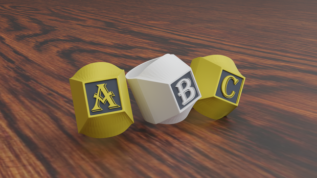 【VRChat想定】ABC.Ring【3Dモデル】