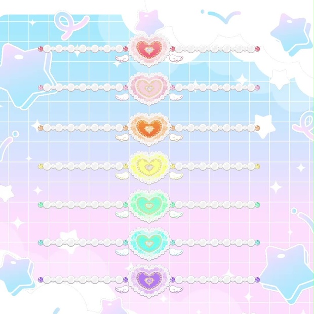 一週間無料【動く】ハートビジュ―ちるプレート【7色】