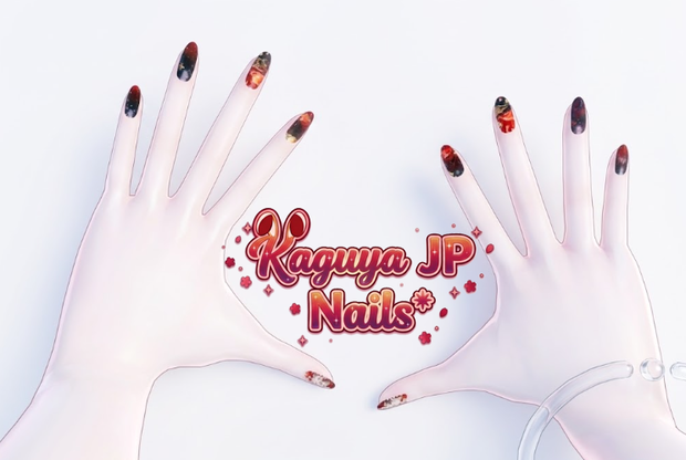 Crimson Eclipse Nails for Kaguya