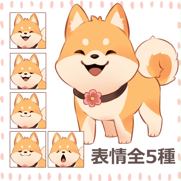 柴犬の立ち絵【表情全5種】 - ooxxxx - BOOTH