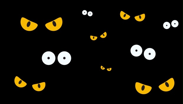 配信画面に 目がパチパチ ハロウィン オーバーレイ Vtuber向け配信商品 Pinkrose Booth