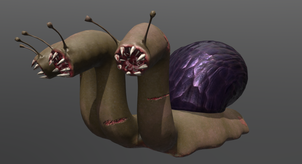 Snail Hydra Rigged Low Poly