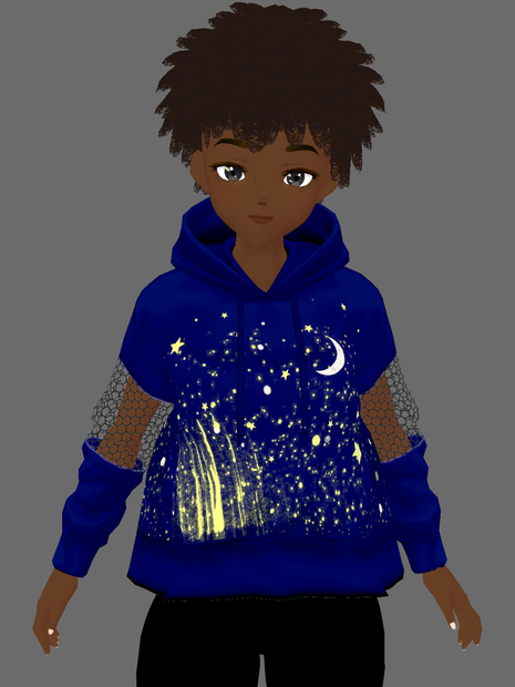 Stars & moon Sweater- Dark blue