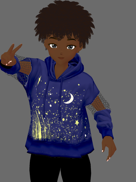Star and Moon Sweater- Faded Sky Blue