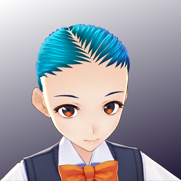Base hairline with side part for pigtails