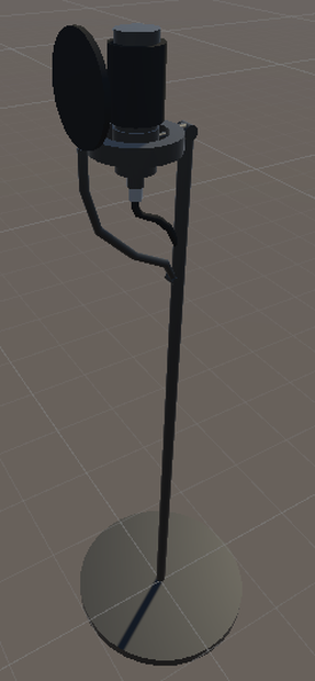【vrchat想定】LIVE風MIC（マイク＆マイクスタンド＆ポップガード）