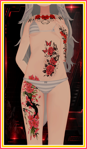 Scarlet Petal Reverie ( 緋色の花夢想 )/ tattoo ( タトゥー ) 