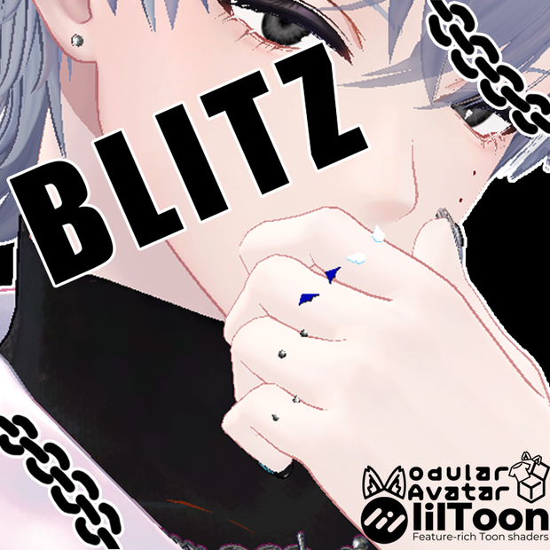 【MA設定済み】フィンガーピアス”BLITZ”【19アバター対応】