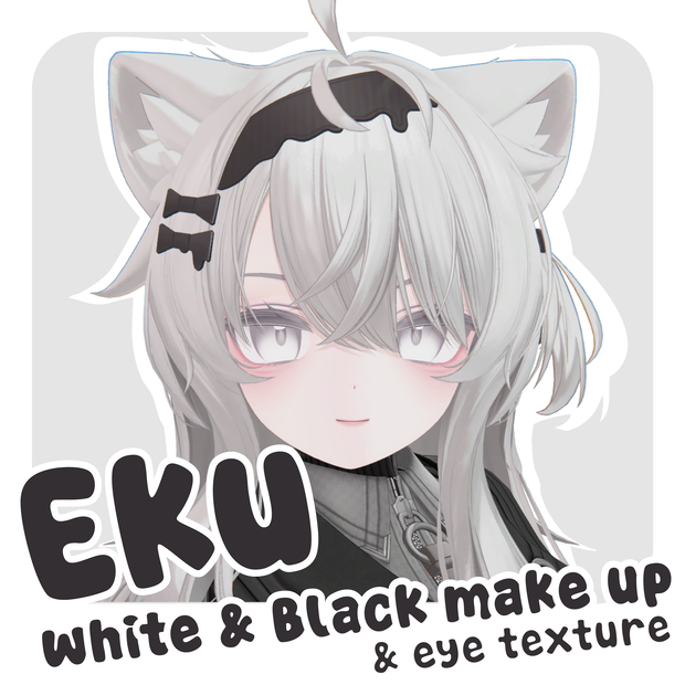 [ 50% Sale ] ( 33 COLOR ) エク - Eku Black&White Makeup and Eyetexture #Eku3D