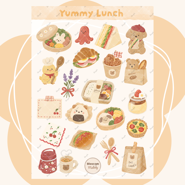 Yummy Lunch - Digital Sticker デジタルステッカー