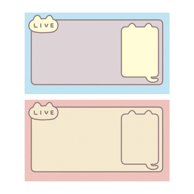 【配信用素材】ねこフェイスフレーム(8枚セット)