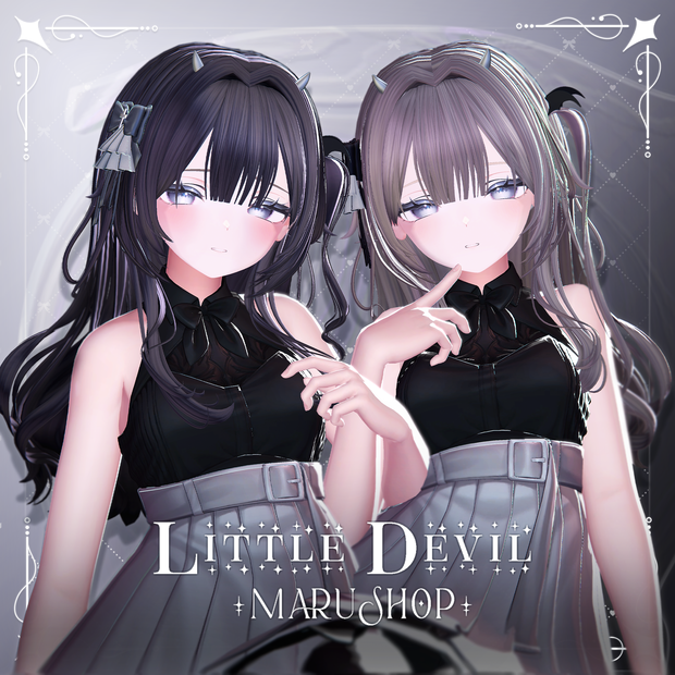 【10アバター対応】Little Devil Hair
