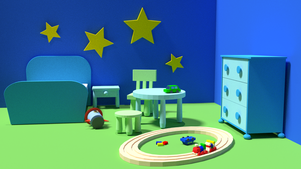 【３Dモデル】子供部屋セット