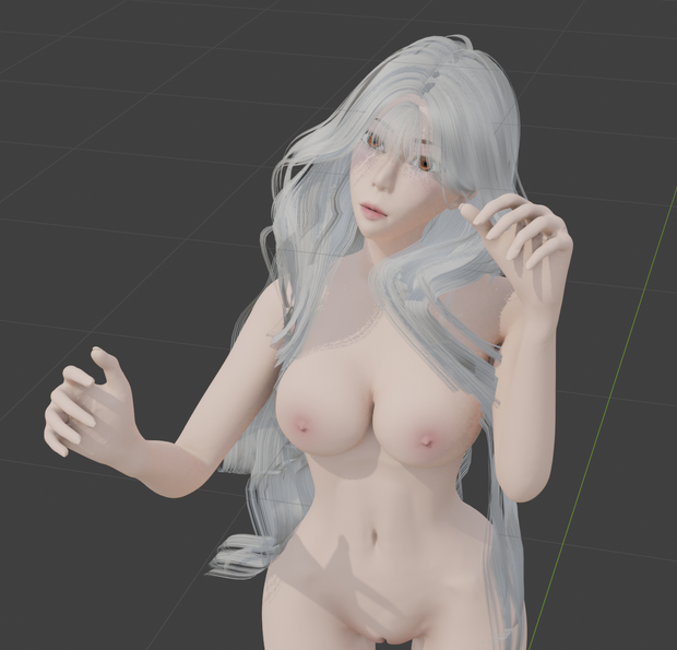 【VRChat】リアル素体 BodyBase UNRIGGED 4K (Agua)