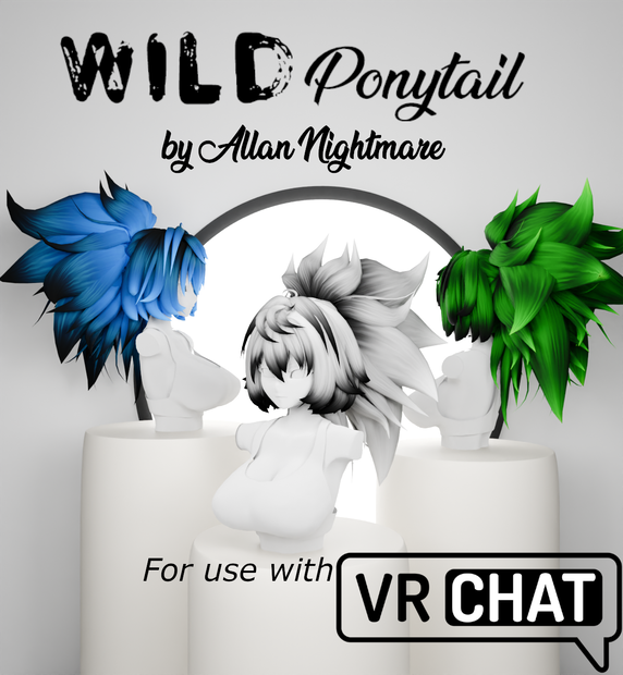 WILD Ponytail for Avatar and MMD