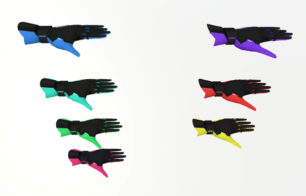 VRChat sci-fi gloves G01