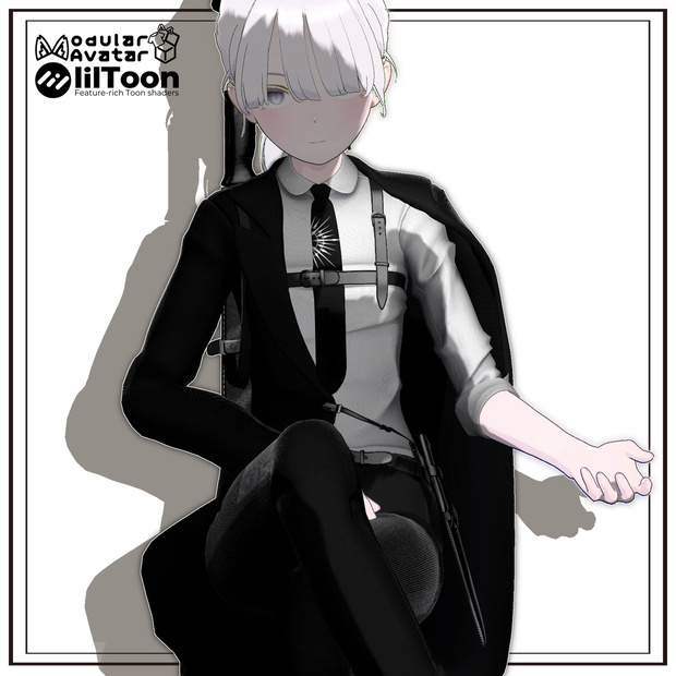 【VRChat向け衣装】Guardian【2アバター対応・武器付き】