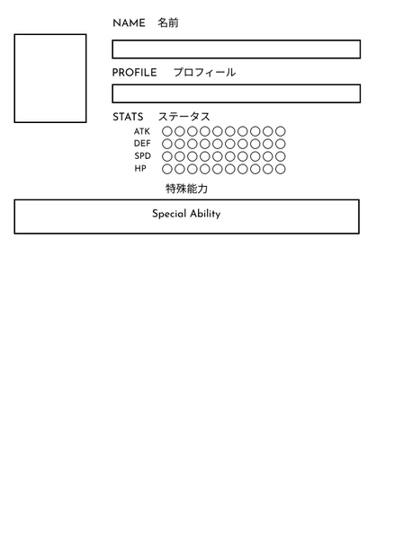 Minimalist Character Sheet Template (JP/EN)