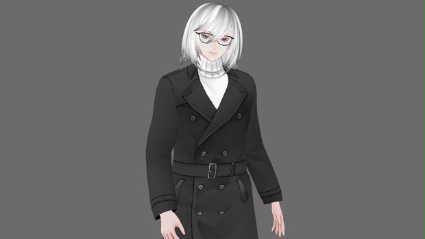 タートルネック スーツ上着 トレンチコート衣装セット Vroid用 Chronist Booth