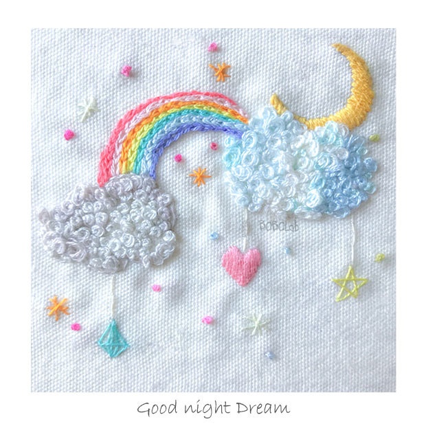 Bobo刺繡図案06 Good Night Dream グッドナイトドリーム Boboshop Booth